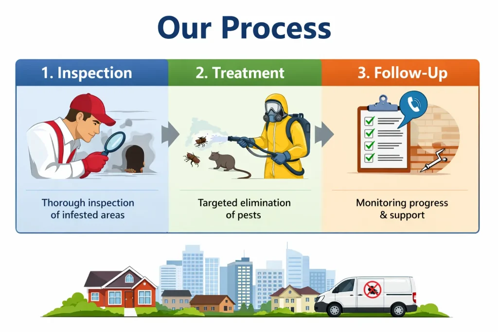 Our complete approved bed bug process in Sharjah