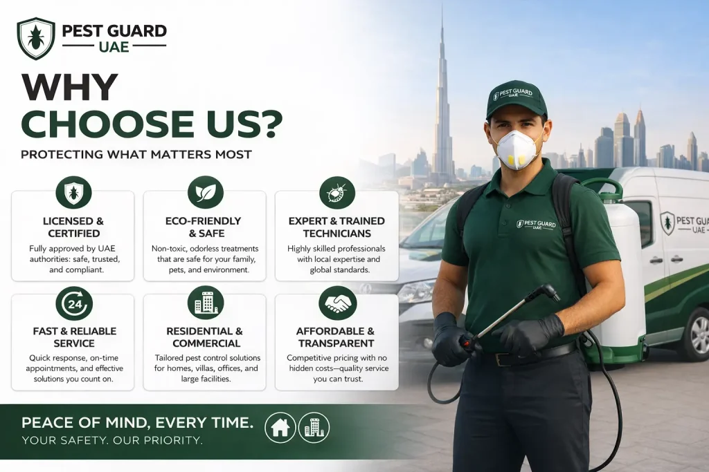 fast-acting pest control Al Khan Sharjah.