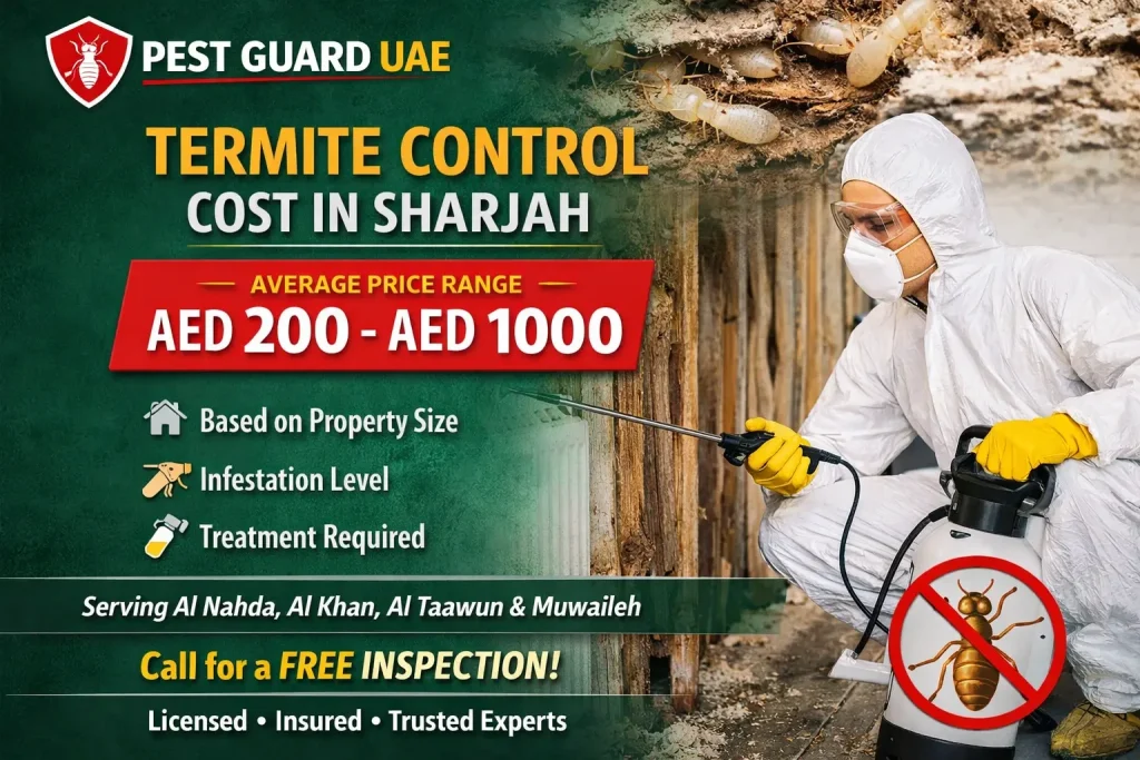 termite treatment pricing in Sharjah property