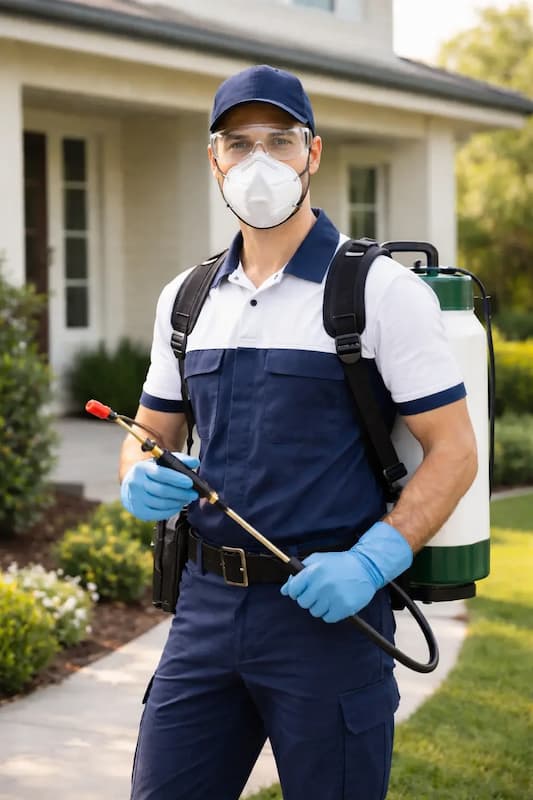 Fully insured pest control team working professionally in Sharjah